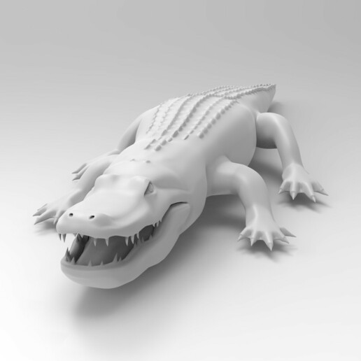 aligator hayvan deniz Sanat 3d 3D print model - Mito3D