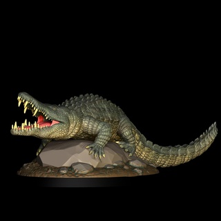 aligator crocodilo jacare Art monstro dinossauro 3d print model - Mito3D