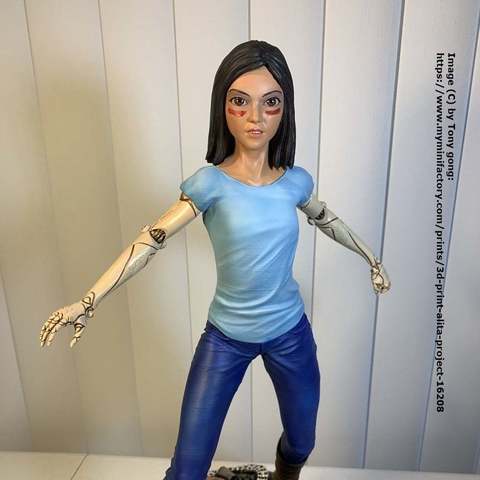 alita - ange de bataille figurine reposter fixe art sculptures repost 3D print model - Mito3D