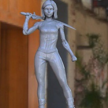 alita ángel de batalla varios desnudo la estatua modelo juguete actriz película muñeca acción las mujeres mujer carácter sexy bastante botas el cuchillo espada 3d print model - Mito3D