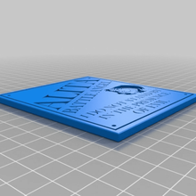 Alita placa personalizadas filme suporte adereços signos_logos 3d print model - Mito3D