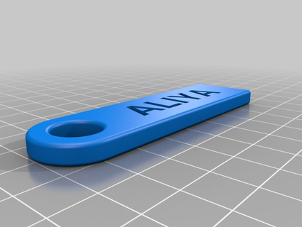 Aliya anahtar Zincir özelleştirilmiş Aksesuarlar sahne moda 3d print model - Mito3D