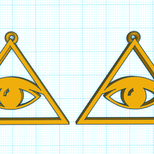 all-seeing eyes earrings various pending all see 3d print model - Mito3D