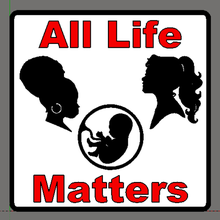 all life matters plaque art abortion lives matter black blm embryo fetus pro-choice pro-life protest signs logos 3d print model - Mito3D