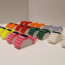 todos modular nigiri sushi - série completa vários brinquedo a arte matemática lagostas algas alimentos 3d print model - Mito3D