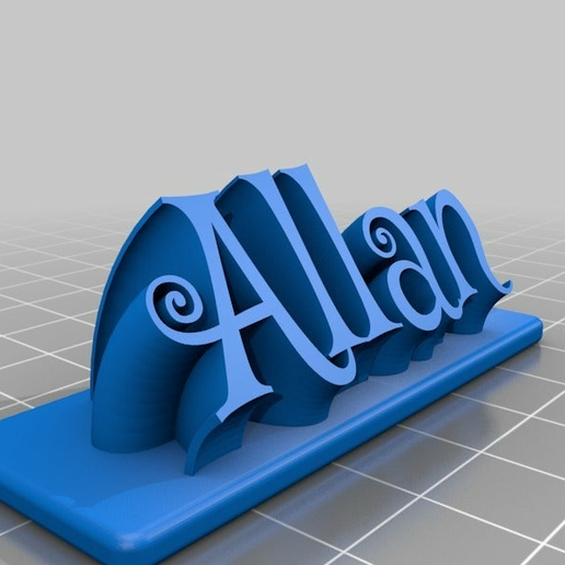 Allan personalizado escritório 3D print model - Mito3D