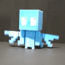 acalmar Minecraft jogos flexi brinquedos brinquedo anjo beco fofa pequeno 3d print model - Mito3D
