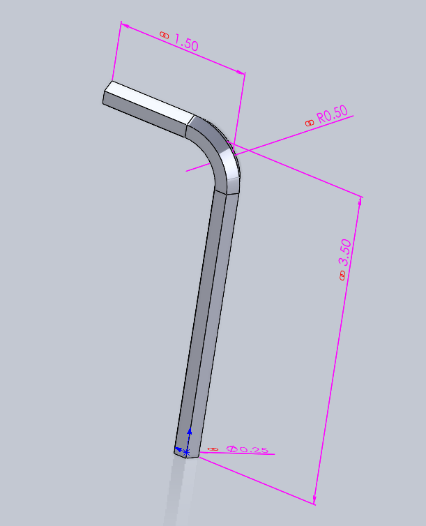 Allen llave destornillador 3D print model - Mito3D