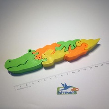 alligator-3d-puzzle Spiel Krokodil 3d print model - Mito3D