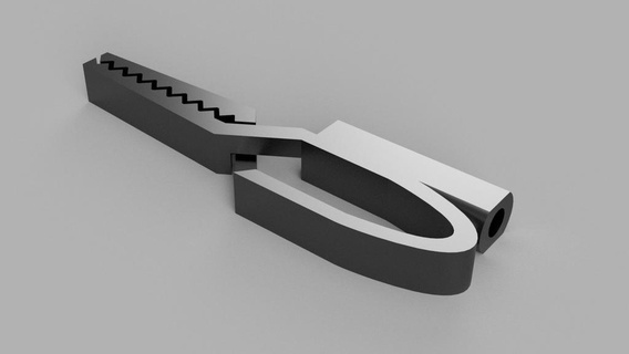 alligator clip 3mm hole 3d print model - Mito3D