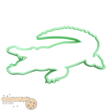 alligator cookie cutter & stamp 3d print model - Mito3D