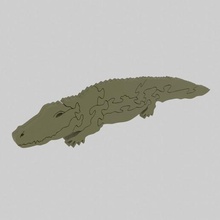 alligator puzzle animal toy jigsaw 3d print model - Mito3D