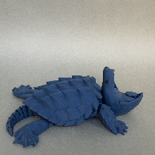 timsah yapışma kaplumbağa 3d print model - Mito3D