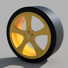 Alaşım jantlar aracı lastikler tekerlekler yarış araba 3d print model - Mito3D
