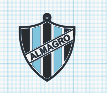 Almagro manteau bras clé bague porte clés football club bouclier 3d print model - Mito3D