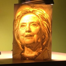 fast menschlich, nur Rechte Winkel Kunst Kreaturen trump donald malouf lithophane hillary clinton election2016 ben benitosanduchi 3d print model - Mito3D