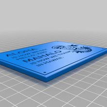 aloha tabak özel plak alıntı alıntılar işaretler_logları 3d print model - Mito3D
