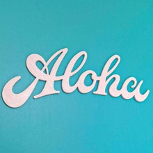 aloha sign art signs logos logo hawaiian hawaii font 3d print model - Mito3D