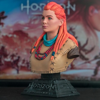 aloy horizonte prohibido Oeste estación juegos busto 3d print model - Mito3D