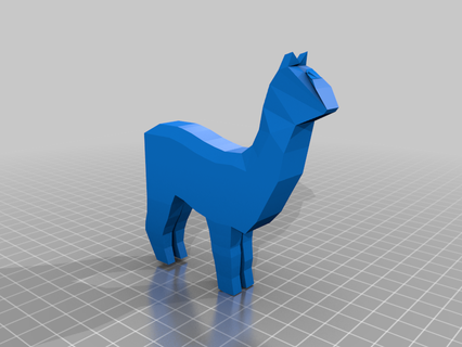 Alpaka Kunst Tier Tiere Lowpoly Kreaturen 3d print model - Mito3D