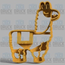 de alpaca, llama, cortador la galleta casa llama lana alpaca cookie 3d print model - Mito3D