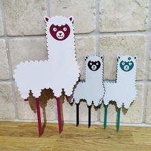 alpaca cake topper home baking birthday decorations toy cute plush animal llama alpacca 3d print model - Mito3D