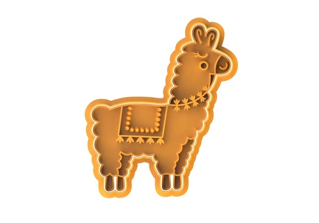 alpaca biscotto taglierina cortante cookie cutter torta galletas animale latino America lama natura sella 3d print model - Mito3D