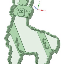 alpaca cortador de galletas gadget 3d print model - Mito3D