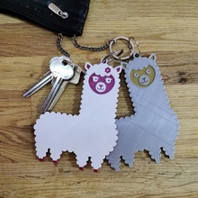alpaca portachiavi gadget keychain carino animale porta chiavi chiave a catena anello per giocattolo llama 3d print model - Mito3D