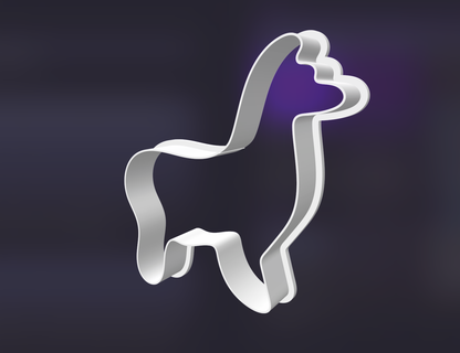 alpaca llama cookie cutter silhouette animal food holiday fun cute simple quick print place 3d print model - Mito3D