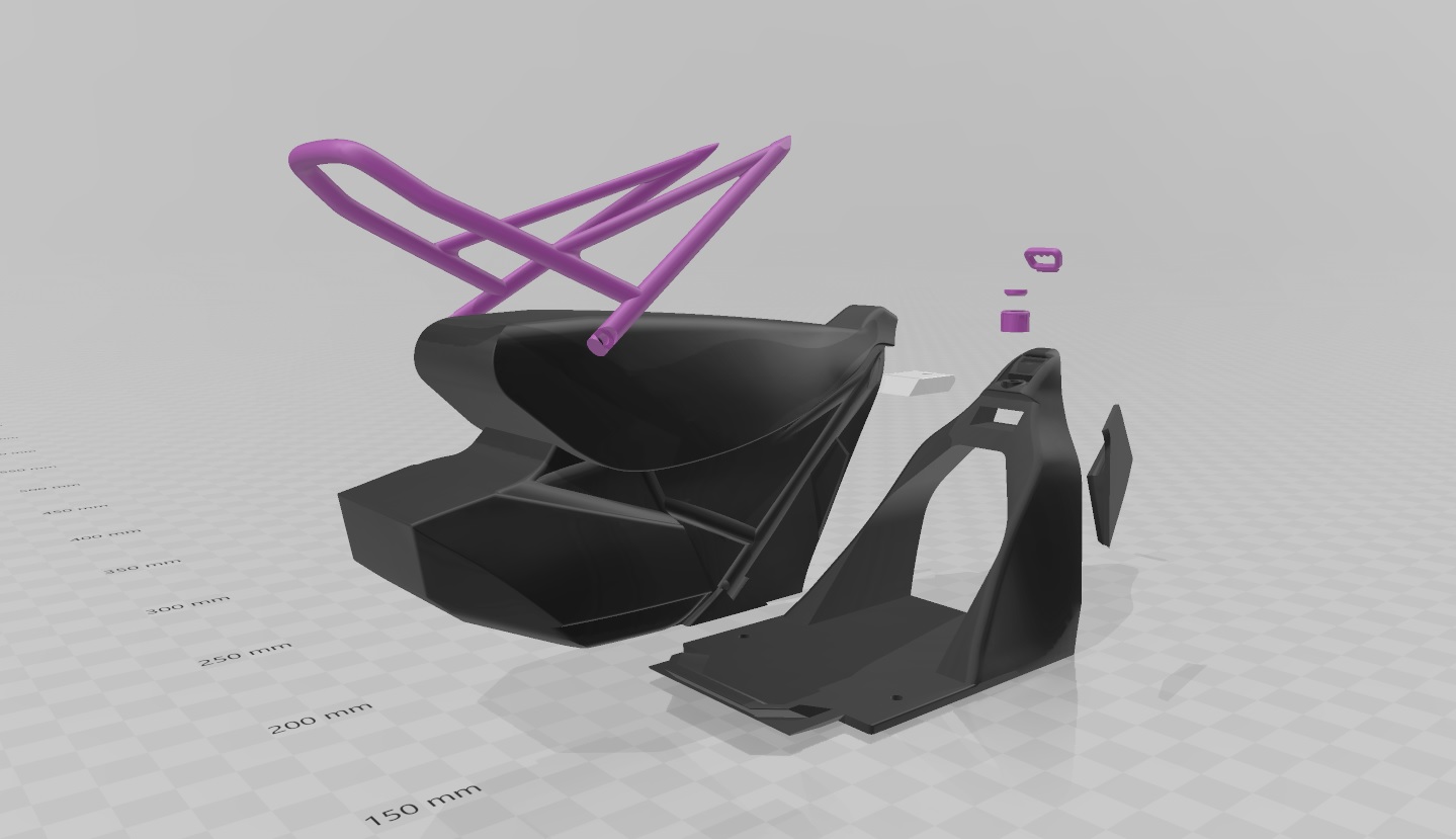 alpha-6 rc mountain seat 3D print model - Mito3D
