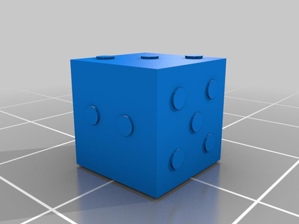 alpha dice thing 3d print model - Mito3D