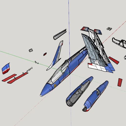 alfa jet modelleme uçak Fransızca devriye gezmek 3D print model - Mito3D