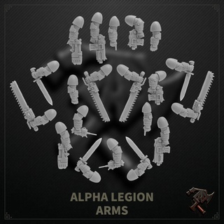 alfa legião braços bits bitz braço hidra Alpharius ómega guerra martelo 30k scifi miniatura miniaturas fi sci espaço marinho 40000 42k 3d print model - Mito3D
