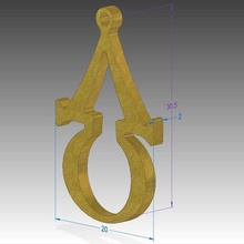 alpha omega 3dprint jewel jewelry pendant necklace character woman lasercut silver gold steel necklaces 3d print model - Mito3D