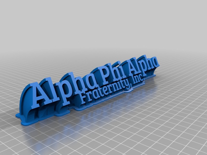 Alpha Phi Zuhause Haus angepasst Büro Arbeit Schreibtisch 3d print model - Mito3D