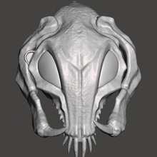 alpha predator scale bio mask helmet - cosplay stl 3d printing high-poly game hunting grounds biohelmet alien aliens xenomorph xeno avp biomask armor 3d print model - Mito3D