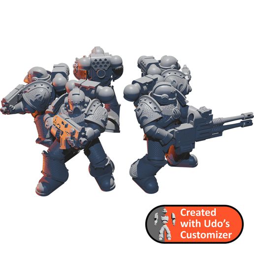 alpha espace soldats 3D print model - Mito3D