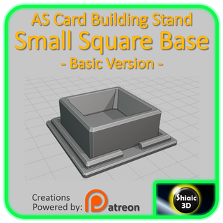 alpha strike card building stand - small square base basic Architecture 6mm battletech terrain wargame buildings_structures 3d print model - Mito3D