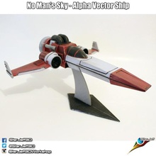 alpha vector ship no man's sky various hello games spaceship saw fi 3d print model - Mito3D