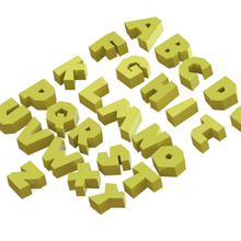alfabeto vari la decorazione strumenti scuola numeri lettere mondo 3d print model - Mito3D