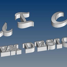 alphabet bijoux 3d print model - Mito3D