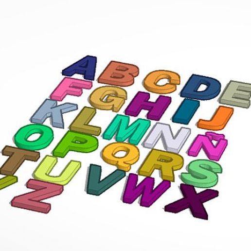 alphabet letter complete 3D print model - Mito3D