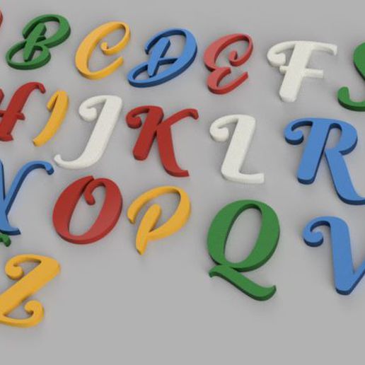 alphabet 3d #alphabet #learning #art #education 3D print model - Mito3D