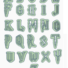 alphabet cutters harry capital letters 3d print model - Mito3D