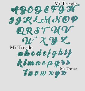 alphabet alphabet majuscule minuscule timbre 3d print model - Mito3D