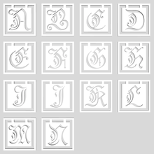 alfabeto favoritos letras maiúsculas de a z gadget rápido simples assim presente personalizado inicial ficha 3d print model - Mito3D