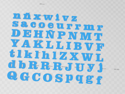 alphabet capital small letters education teach 3d print model - Mito3D