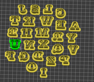 alfabe kurabiye kesici 3d print model - Mito3D