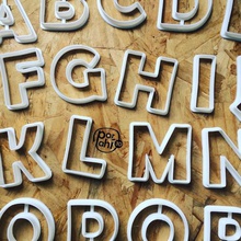 alphabet cookie cutter 6cm sharp letters 3d print model - Mito3D